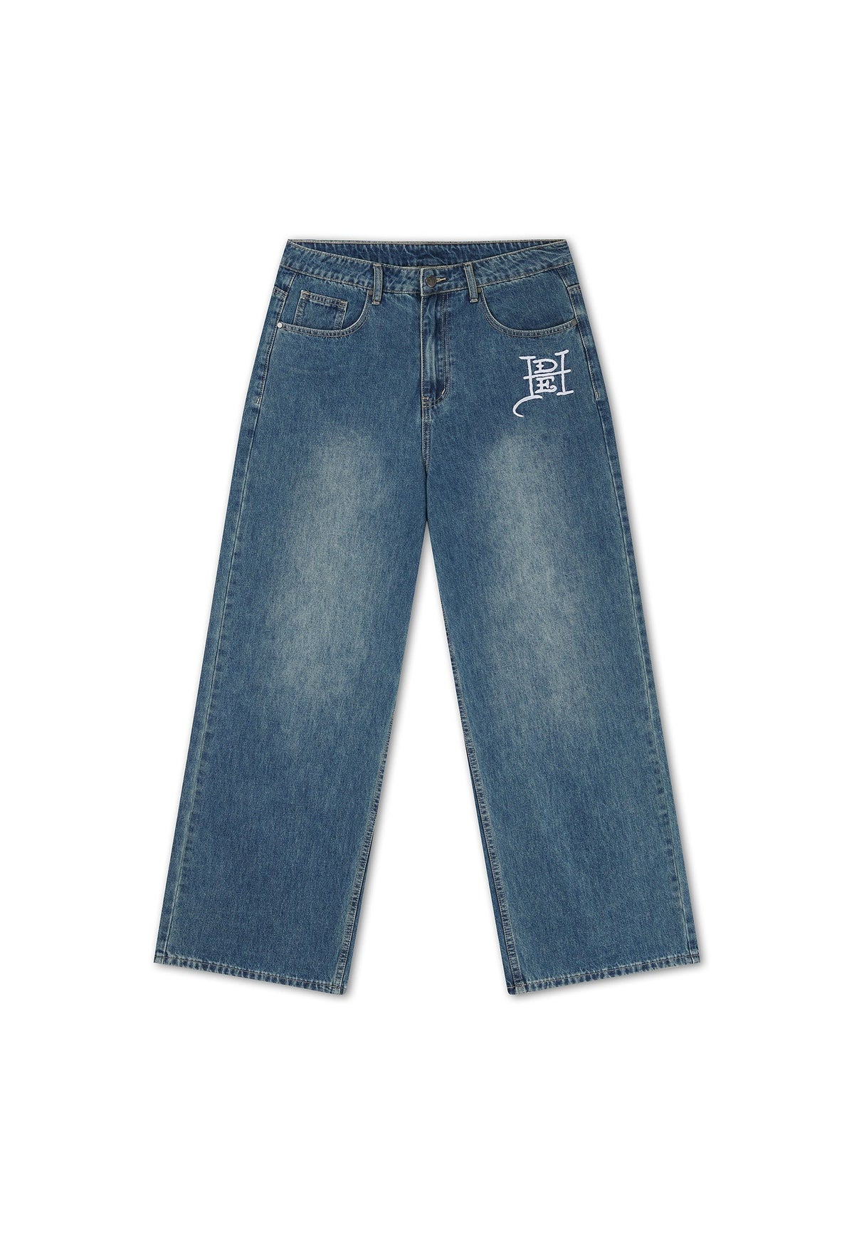 Ed Hardy Gothic Contrast Cross Xxtra Jeans Mid Blue - OnSize