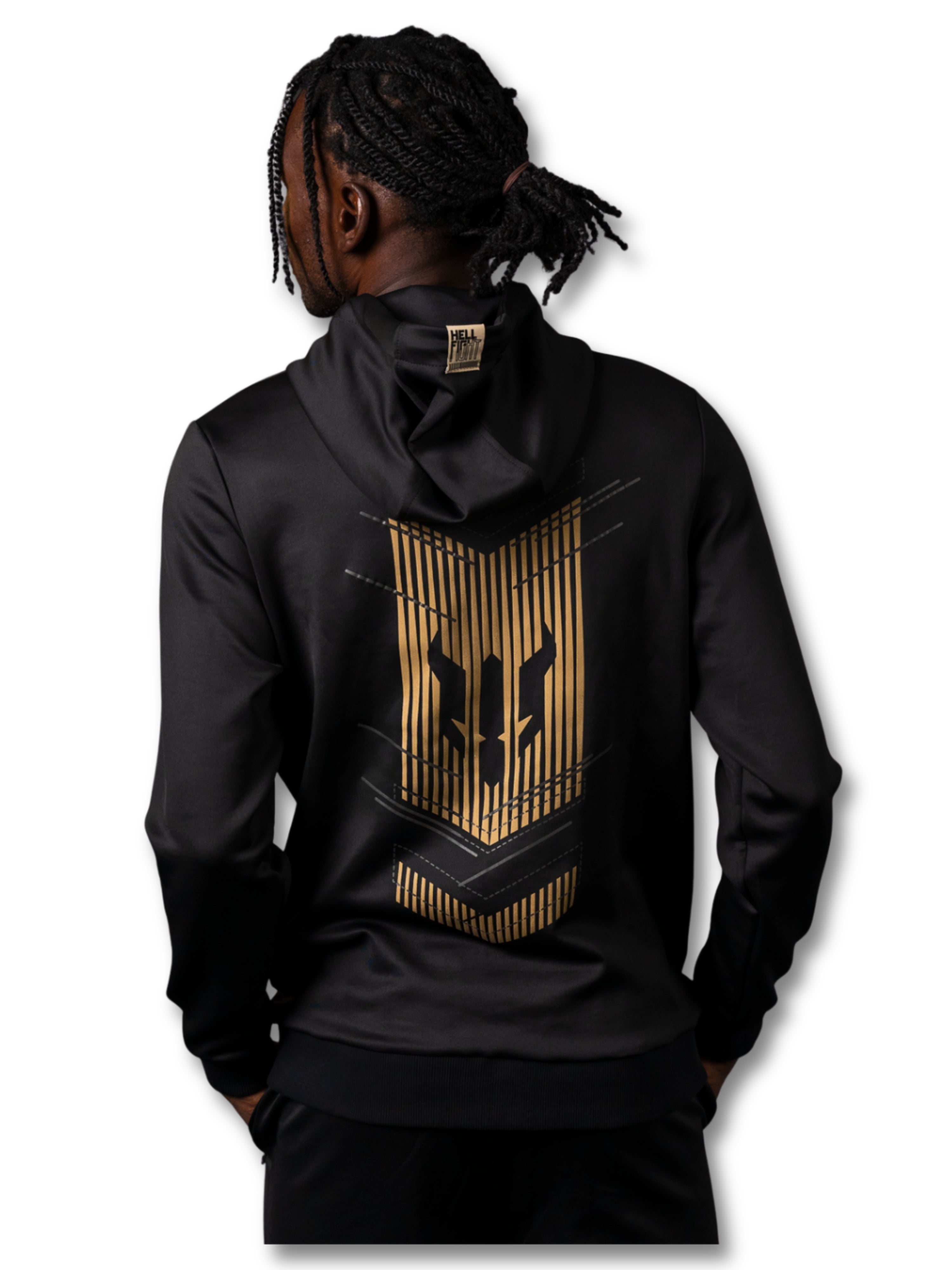 HELL FIGHT Reflective Tracksuit Zip Hoodie - OnSize