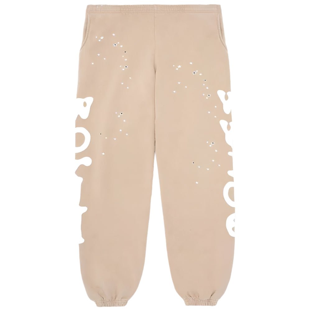 Sp5der Beluga Sweatpants Sand - OnSize